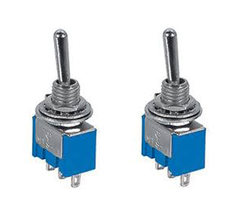 Pair Miniature SPDT Toggle Switches 2 Position ON-ON SW104