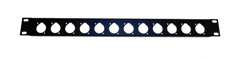 PROCRAFT AFP1U-12X-BK 1U Formed Aluminum Rack Panel w/ 12 D punches
