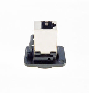 PROCRAFT LY-513-S CAT6E Shielded Feed-Thru D Type Panel Mount Connector (BLK)