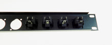 Load image into Gallery viewer, PROCRAFT AFP1U-4AC8X-BK 1U Formed Aluminum Rack Panel w/ 4 AC + 8 D punches