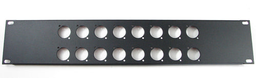 PROCRAFT AFP2U-16X-BK 2U 16 ga. Formed Aluminum Rack Panel w/ 16 