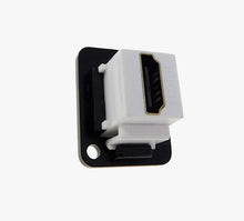 Load image into Gallery viewer, PROCRAFT LY-421 HDMI Feed-Thru D Type Panel Mount Connector BLK w/ WHT