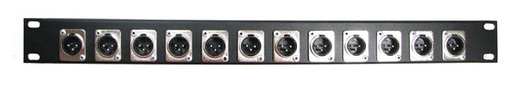 PROCRAFT AFP1U-12XM-BK 1U Formed Aluminum Rack Panel w/12 XLRM (or any