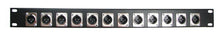 Load image into Gallery viewer, PROCRAFT AFP1U-12XM-BK 1U Formed Aluminum Rack Panel w/12 XLRM (or any config)