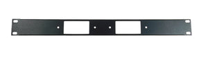 PROCRAFT AFP1U-2DEC-BK 1U Formed Aluminum Rack Panel w/ 2 Decora Punches