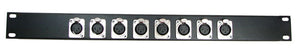 PROCRAFT AFP1U-8XF-BK 1U Formed Aluminum Rack Panel w/ 8 XLRF (or any config)