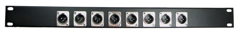 PROCRAFT AFP1U-8XM-BK 1U Formed Aluminum Rack Panel w/ 8 XLRM (or any config)