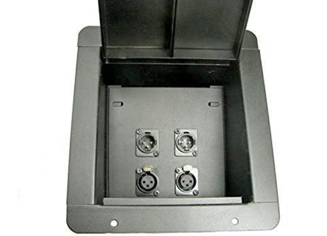 PROCRAFT FPML-4X-BK MINI Recessed Stage Pocket / Floor Box w/ 4) D - optional