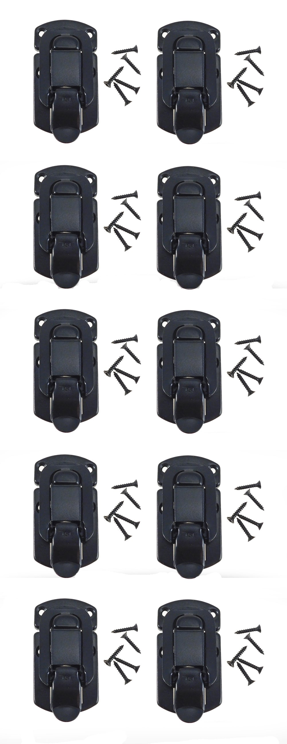 (10 PACK) RELIABLE HARDWARE 2510BK Black Briefcase/Draw Latch w/mounting screws