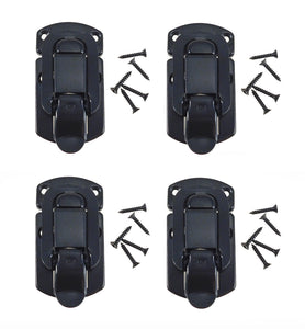 (4 PACK) RELIABLE HARDWARE 2510BK Black Briefcase/Draw Latch w/mounting screws