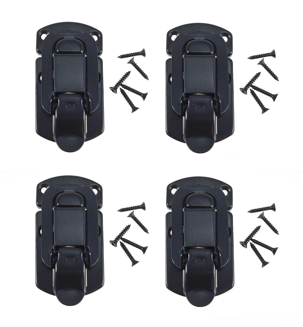 (4 PACK) RELIABLE HARDWARE 2510BK Black Briefcase/Draw Latch w/mounting screws