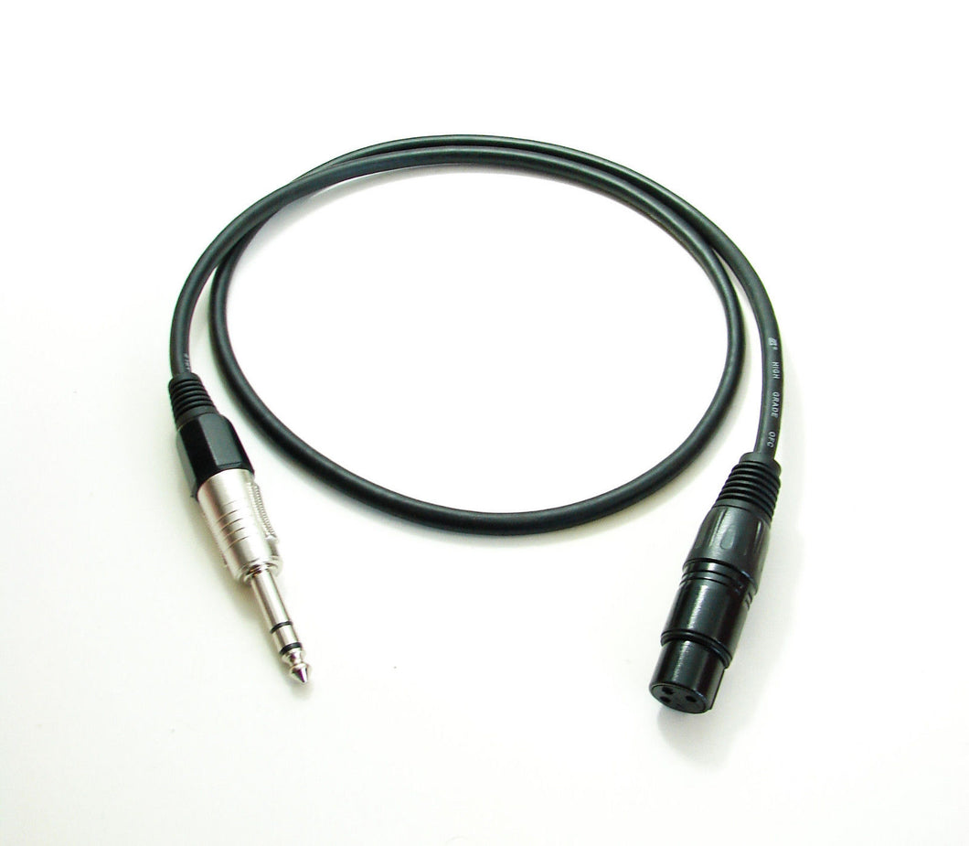 PROCRAFT EM-FQS-3 Pro Grade 3FT Balanced Adapter Cable XLRF to 1/4