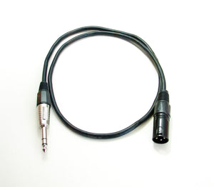 PROCRAFT EM-MQS-3 Pro Grade 3FT Balanced Adapter Cable XLRM to 1/4" TRS Male