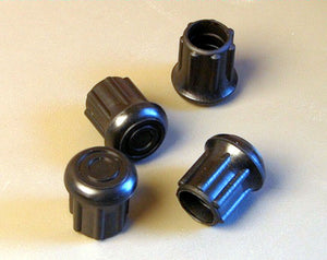 (4 PACK) 5/8" Black Rubber Tips for Cane, Crutch, or Chair - CT-625-B