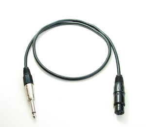 PROCRAFT EM-FQM-3 Pro Grade 3FT Adapter Cable XLRF to 1/4" Male Mono