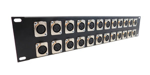 PROCRAFT TSP2U-24X-BK 2U 24CH Formed Rack Panel w/ Tie-Down Shelf (any config)