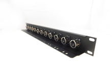 Load image into Gallery viewer, PROCRAFT TSP1U-12XF-BK 1U Aluminum Rack Panel w/ Tie-Down Shelf &amp; 12 XF Loaded