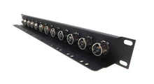 Load image into Gallery viewer, PROCRAFT TSP1U-12XM-BK 1U Aluminum Rack Panel w/ Tie-Down Shelf &amp; 12 XM Loaded