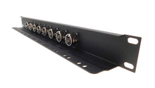 Load image into Gallery viewer, PROCRAFT TSP1U-8XF-BK 1U Aluminum Rack Panel w/ Tie-Down Shelf &amp; 8 XF Loaded