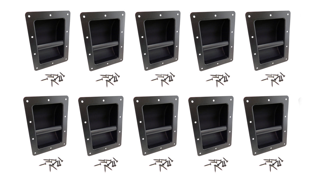 (10 PACK) PROCRAFT TYH-32 Blk Recessed Bar Handle for PA Cabinet & Cases w/Screws