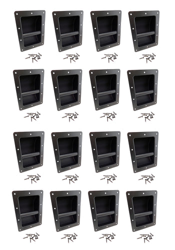 (16 PACK) PROCRAFT TYH-32 Blk Recessed Bar Handle for PA Cabinet & Cases w/Screws